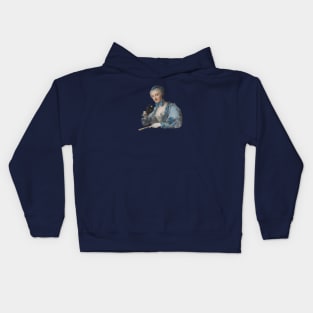 18th century French portrait with mask Kids Hoodie